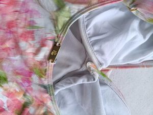 Floral Twist Front Swim Top