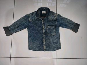 Vintage Acid Wash Denim Shirt