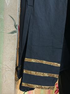 Black &amp; Gold Ethnicsuit with dupatta