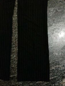 Y2k Classic Pinstripe Black Trousers