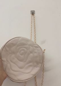 Round Rose Design Crossbody Bag