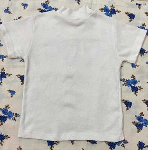 White Ribbed Mock Neck Butterfly Top