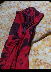 Stylish Red &amp; Black Abstract Print Top