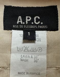 A.P.C. Beige Classic Button-Up Shirt Mens