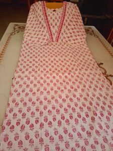 Elegant Pink Printed Kurta Set
