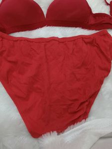 Red Bra and Panty Set