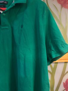 cotton world branded Green Short Sleeve Polo Shirt