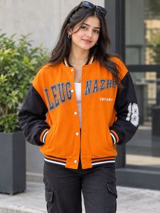 Orange & Navy Varsity Jacket