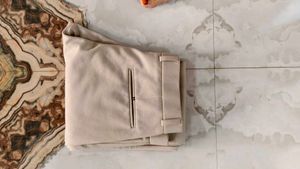 Beige Cropped Trousers