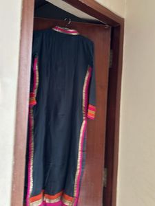 Pure Chiffon Embroidered long Kurta Length 44