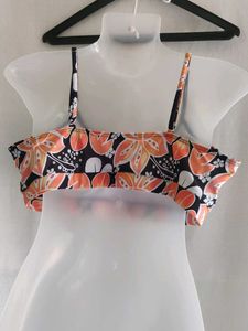 SHEIN Vibrant Floral Bikini top