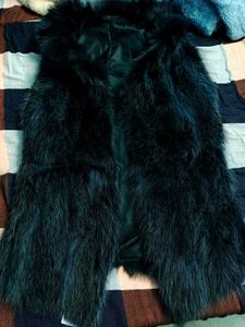 Branded stunning long faux fur jacket