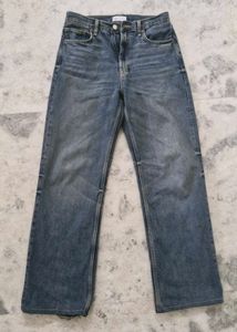 Zara Blue Wash Straight Leg Jeans