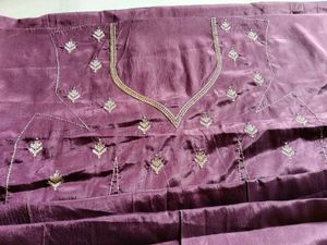 Embroidered Purple Fabric