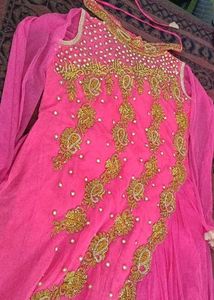 Stunning Pink Embellished Ethnic Gown