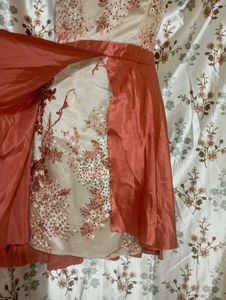 Heavy embroidered lace dress