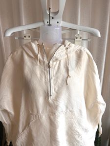 Imported pure silk oversized hoodie