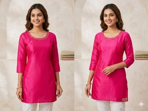 butter silk soft short kurti for woman's
