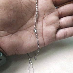 Pure Silver Rhodium Chain pendant Necklace