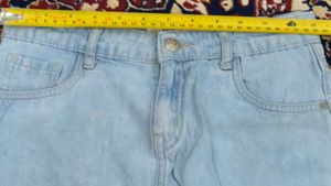 Light Wash Denim Cut-Off Shorts