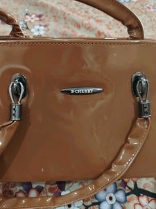 B-Cherry Brown Satchel