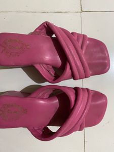 Chic Pink Slip-On Sandals