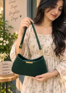 Elegant Green Shoulder Bag