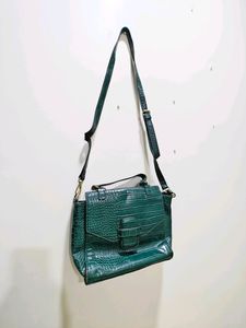 Green Sling Bag.