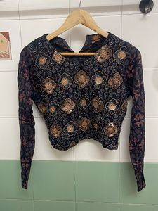 Embellished Crop Blouse