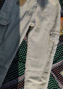 Cream Cargo Jeans