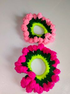 Handmade Floral Hair Ties set