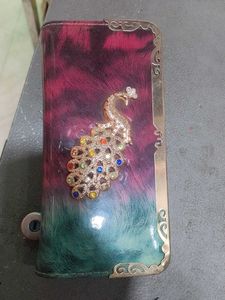 Peacock Embellished Wallet