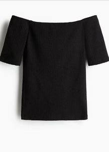 H&M Black Off-Shoulder Top