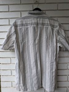 Men's Striped Short Sleeve Shirt- with one mark