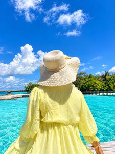 Butter yellow Flowy Maxi Dress