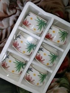 Set of 6 Ceramic Tea Cups