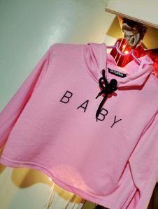 🩷 New Baby Pink Cropped Hoodie
