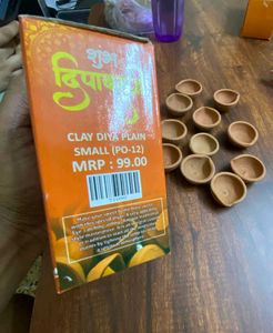 Traditional Clay Diyas – Set of 11