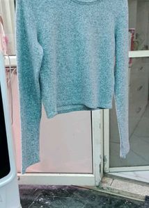 Cozy Grey Marled Long Sleeve Top