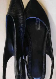 Exquisite snake print leather slingbacks EU 40