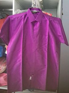 New Satin Purple Shirt For Men