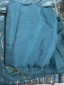 Embellished Teal kurta set