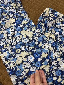 Blue Floral Printed Co-ord Set