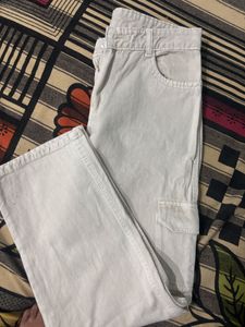 White Cargo Jeans