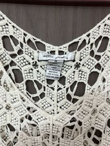 Cream Crochet Tank Top for medium and large