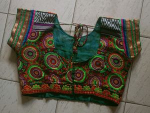 Kutchi Cotton Chaniya Choli Without Dupatta
