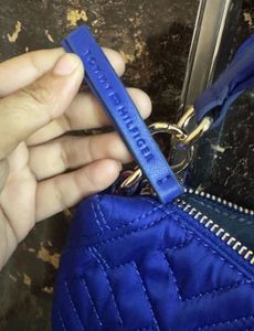 Royal Blue Quilted Shoulder Bag