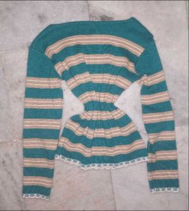 Striped  Long Sleeve sweater top