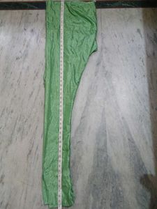 Vibrant Green Silky Tasar Pant
