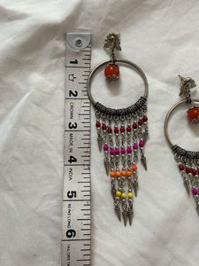 Bohemian Hoop Earrings with Beads